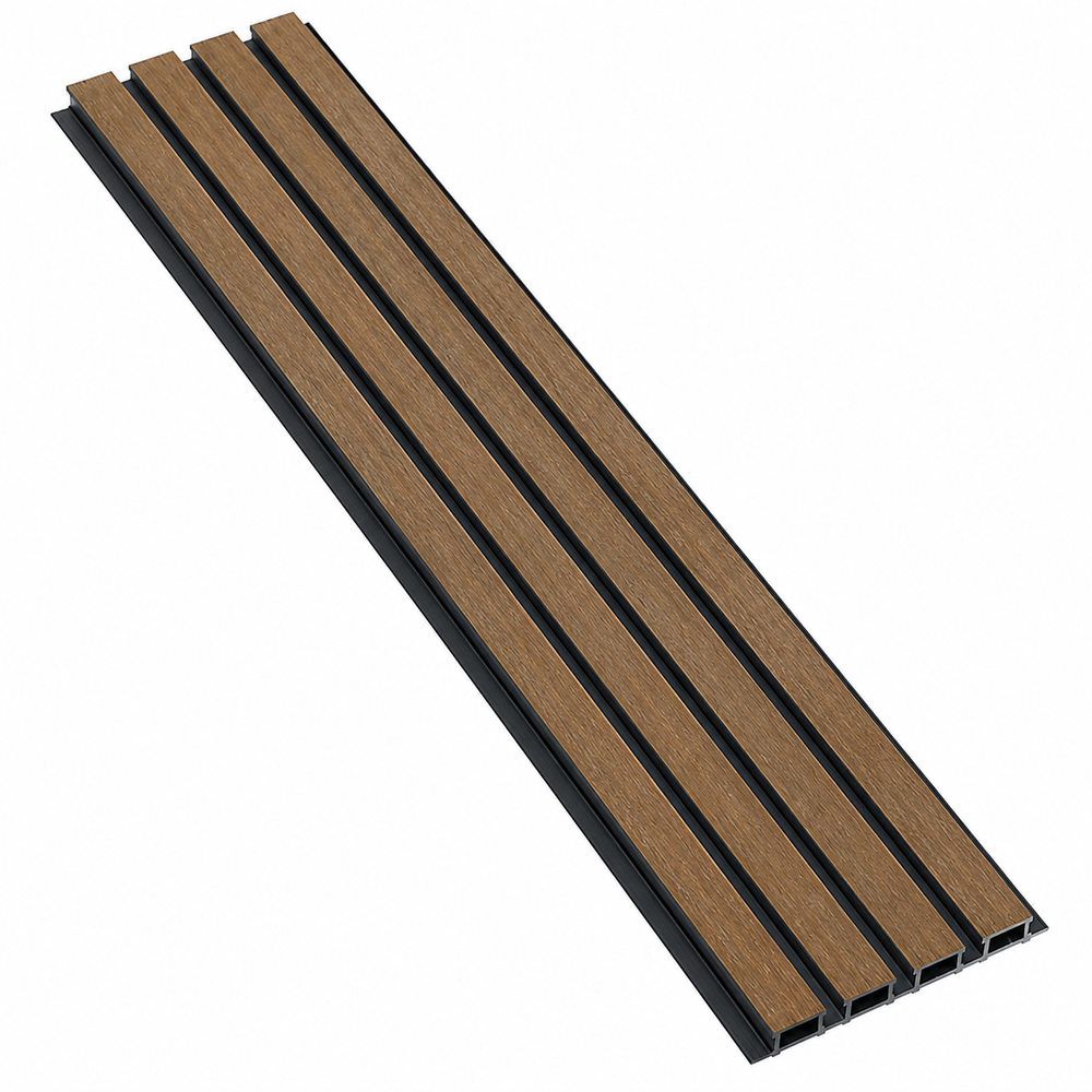 Productafbeelding van Co-Extrusion WPC Gevelbekleding Black & Teak – Luxe Buitenbekleding 2190 x 280 mm